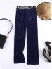 Velvet High Waist Wide Leg Pants W/ Tiny Sequins